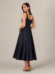 Adrianna Papell Blue Petite Mikado Ankle Dress - Image 2 of 6