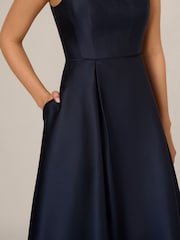 Adrianna Papell Blue Petite Mikado Ankle Dress - Image 5 of 6