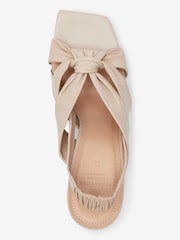 Bone Cream Signature Forever Comfort® Leather Twist Sandals - Image 8 of 10