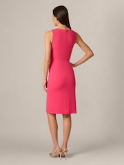Adrianna Papell Pink Asymmetrical Crepe Dress - Image 2 of 6