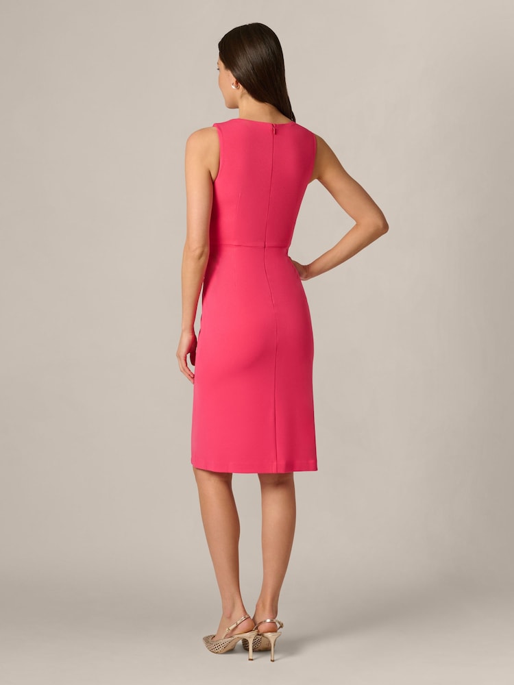 Adrianna Papell Pink Asymmetrical Crepe Dress - Image 2 of 6