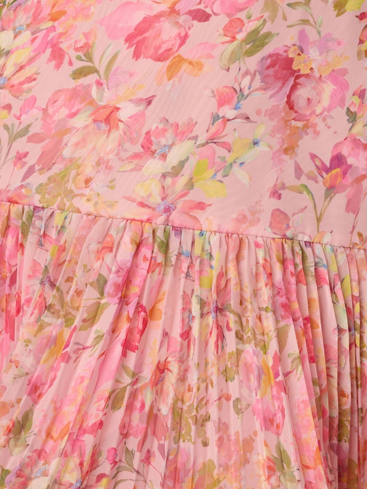 Adrianna Papell Pink Printed Short Dress - Image 6 of 6