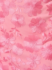 Adrianna Papell Pink Illusion Embroidery Dress - Image 6 of 6