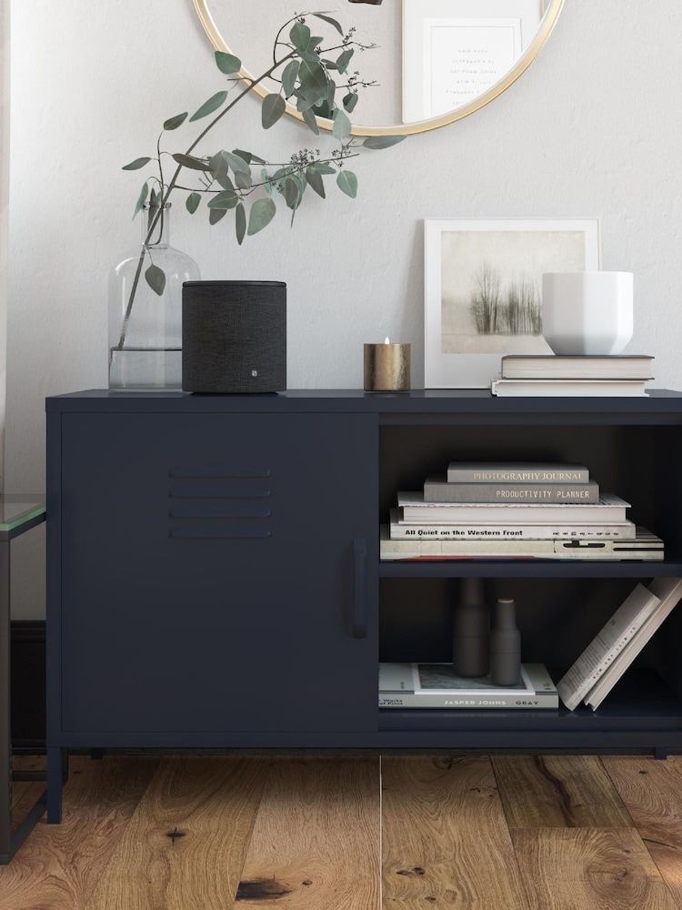 Dorel Home Blue Europe Bradford 2 Door Metal Accent Cabinet - Image 2 of 4
