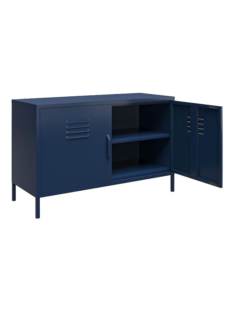 Dorel Home Blue Europe Bradford 2 Door Metal Accent Cabinet - Image 4 of 4