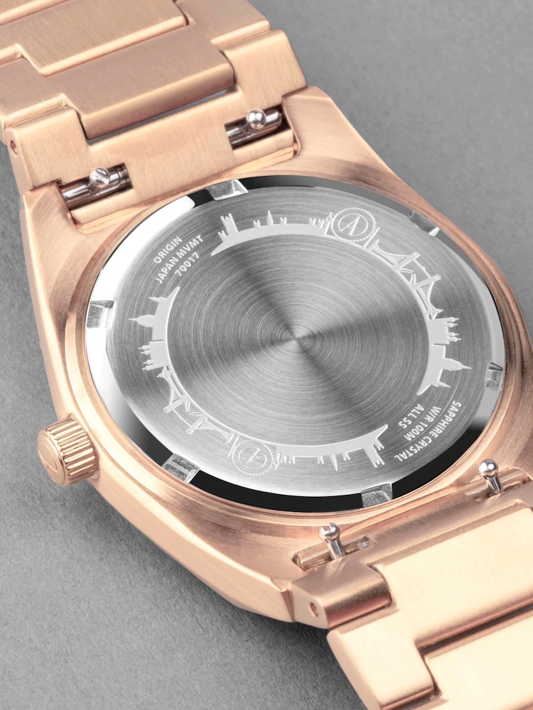 Accurist Womens Gold Tone Origin Rose Stainless Steel Bracelet Analogue Watch - Image 2 of 6