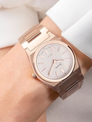 Accurist Womens Gold Tone Origin Rose Stainless Steel Bracelet Analogue Watch - Image 6 of 6