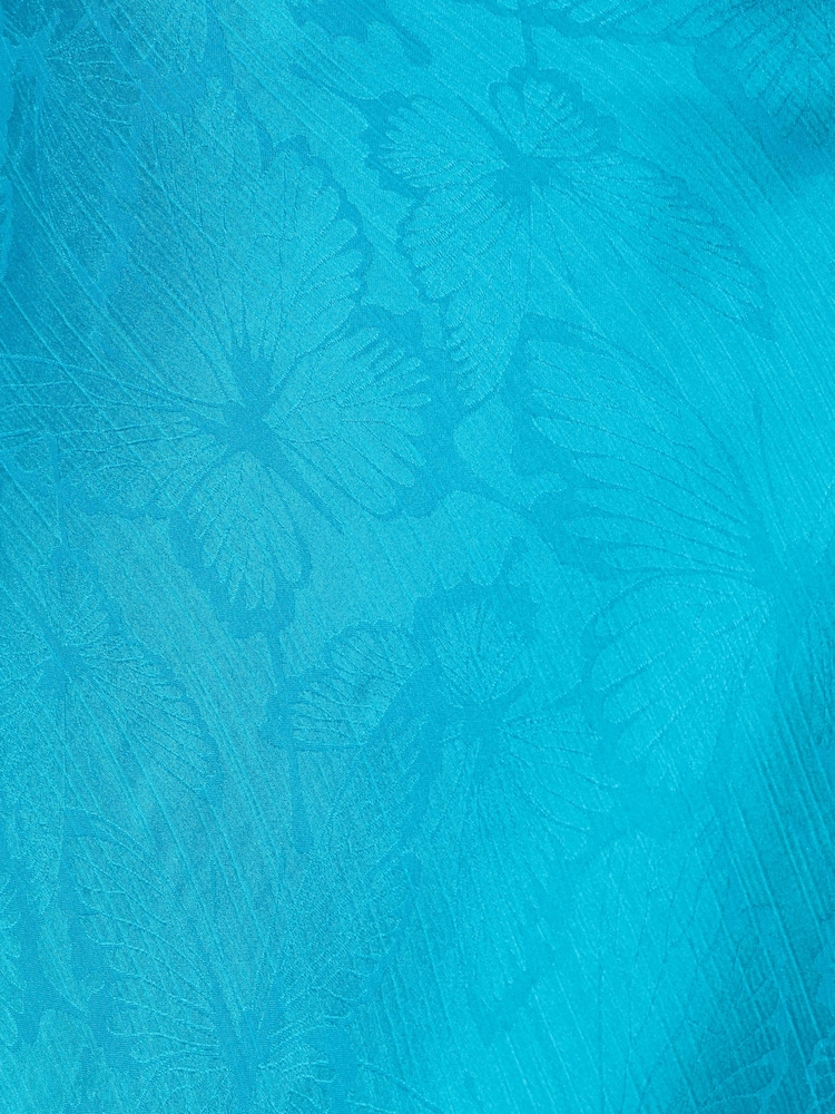 Adrianna Papell Blue Woven Jacquard Midi Dress - Image 6 of 6