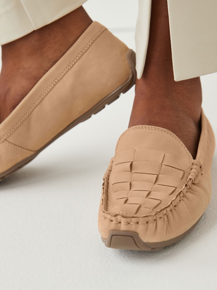 Kamelbraun - Forever Comfort® Driver-Schuhe aus Leder mit Flechtdesign - Bild 1 von 6 Kamelbraun - Forever Comfort® Driver-Schuhe aus Leder mit Flechtdesign - Bild 1 von 6