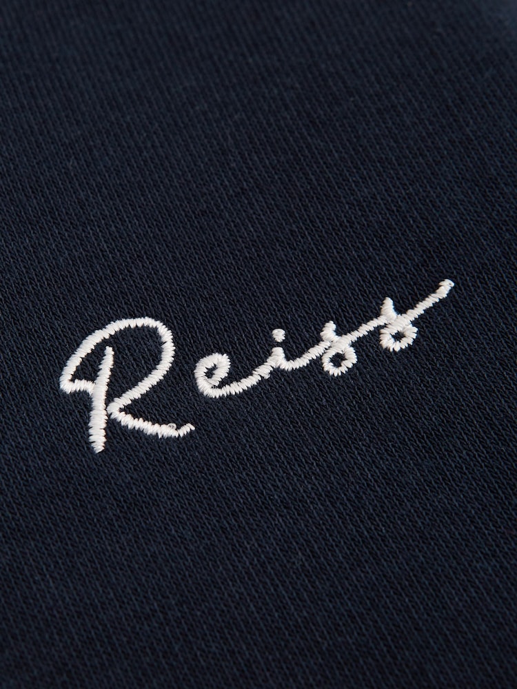 Reiss Navy Connor Junior Embroidered Jersey Hoodie - Image 5 of 5 Reiss Navy Connor Junior Embroidered Jersey Hoodie - Image 5 of 5