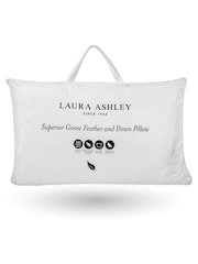 Laura Ashley White Superior Goose 100% Cotton Feather And Down Pillow - Image 3 of 4