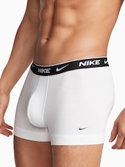 Nike White Everyday Cotton Stretch Trunks 3 Pack - Image 4 of 4