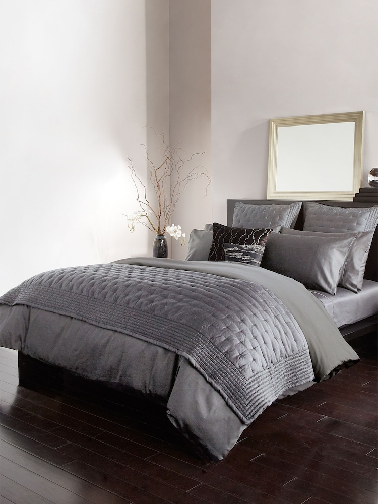Donna Karan Grey Essential Silk Quilt - Image 1 of 3