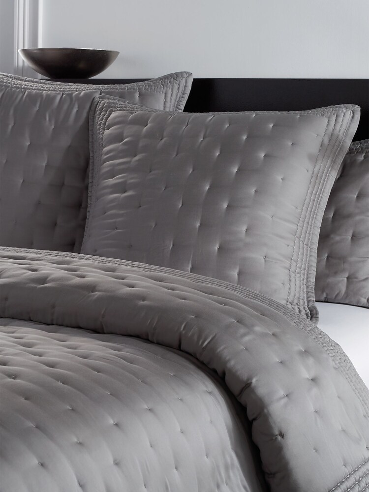 Donna Karan Grey Essential Silk Quilt - Image 2 of 3
