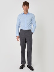 Threadbare Grey Tailored Fit Suit Trousers - Image 2 of 5