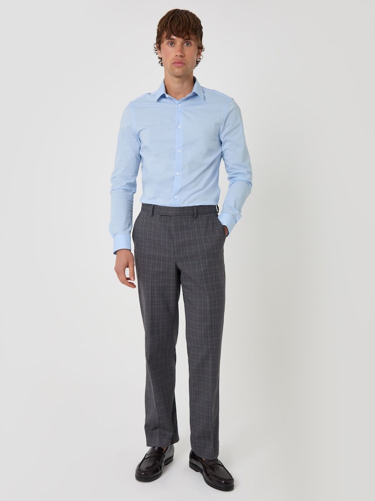 Threadbare Grey Tailored Fit Suit Trousers - Image 2 of 5 Threadbare Grey Tailored Fit Suit Trousers - Image 2 of 5