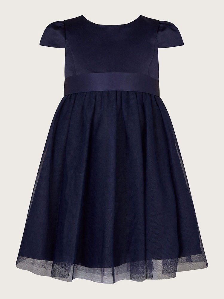 Monsoon Blue Tulle Baby Bridesmaid Dress - Image 1 of 3