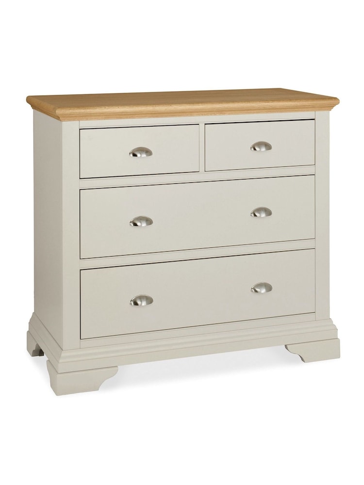 Bentley Designs Grey Oak Hampstead 2+2 Drawer Chest - Image 1 of 2