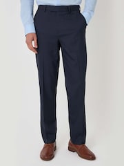 Threadbare Blue Tailored Fit Suit Trousers - Image 3 of 6