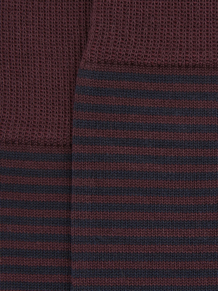 Reiss Bordeaux Mario Stripe Socks - Image 3 of 3
