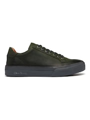 Oliver Sweeney Green Penacova Kudu Leather Cupsole Trainers - Image 1 of 5