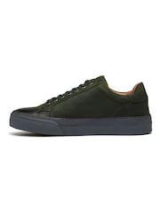 Oliver Sweeney Green Penacova Kudu Leather Cupsole Trainers - Image 2 of 5
