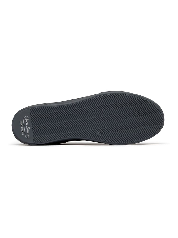 Oliver Sweeney Green Penacova Kudu Leather Cupsole Trainers - Image 5 of 5