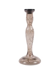 Laura Ashley Brown Large Pressed Glass Candle Holder - Image 3 of 4