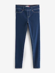 Dark Blue Super Stretch Soft Sculpt Pull-On Denim Leggings - Image 5 of 6