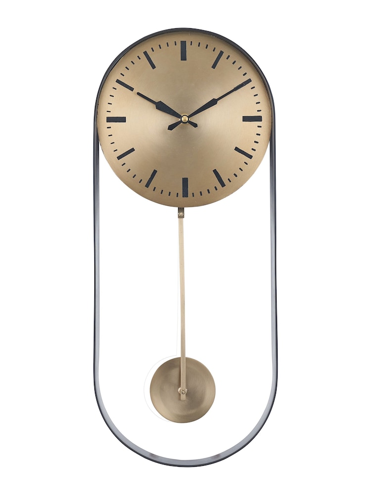 Pacific Antique Brass Pendulum Wall Clock - Image 2 of 4