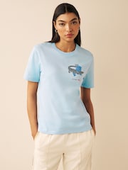 Lacoste Blue Collaboration 360 T-Shirt - Image 1 of 5