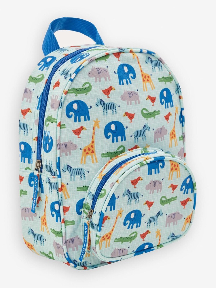 JoJo Maman Bébé Blue Safari Printed Backpack - Image 4 of 4