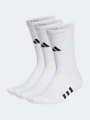 adidas White Cushioned Crew Socks 3 Pack - Image 1 of 1