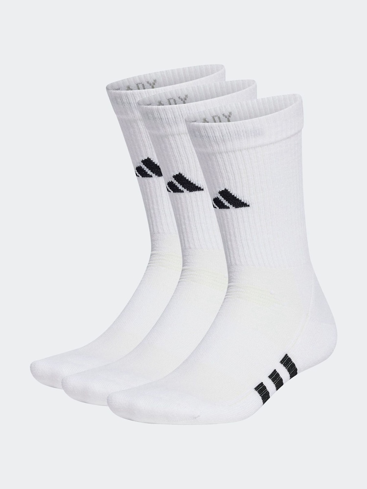 adidas White Cushioned Crew Socks 3 Pack - Image 1 of 1