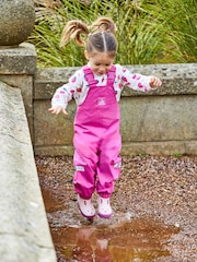 JoJo Maman Bébé Pink Bunny Printed Lined Wellies - Image 3 of 4