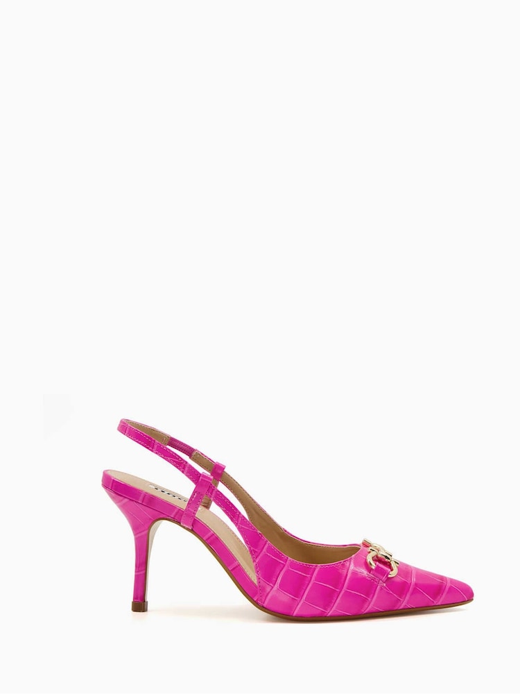 Dune London Pink Click Snaffle Point Slingbacks - Image 1 of 4 Dune London Pink Click Snaffle Point Slingbacks - Image 1 of 4