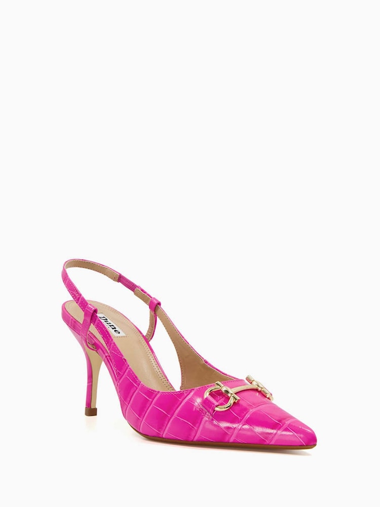 Dune London Pink Click Snaffle Point Slingbacks - Image 2 of 4 Dune London Pink Click Snaffle Point Slingbacks - Image 2 of 4