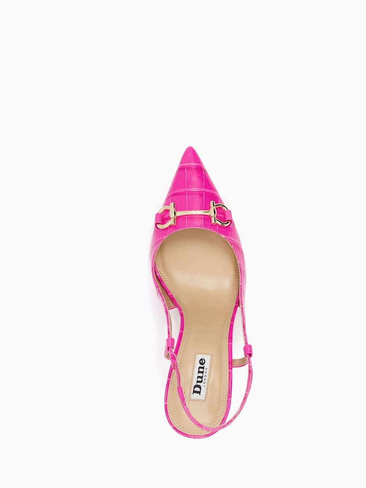 Dune London Pink Click Snaffle Point Slingbacks - Image 4 of 4 Dune London Pink Click Snaffle Point Slingbacks - Image 4 of 4