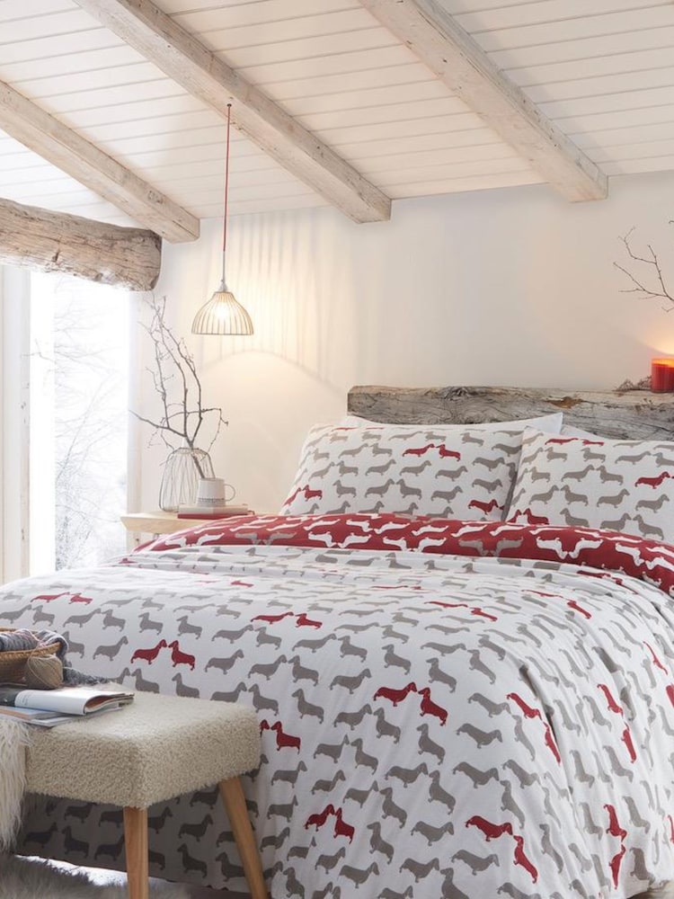 Fusion Snug Dudley Love 100% Cotton Duvet Cover and Pillowcase Set - Изображение 2 из 4