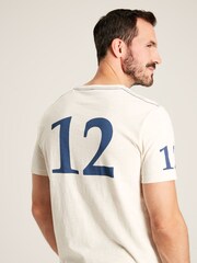 Joules Flynn White Graphic Tee-Graphic Jersey T-Shirt - Image 2 of 6