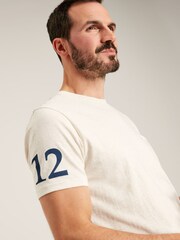 Joules Flynn White Graphic Tee-Graphic Jersey T-Shirt - Image 4 of 6
