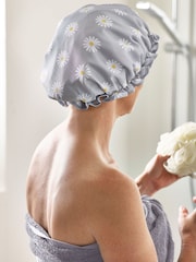 Grey Daisy Shower Cap - Image 1 of 1