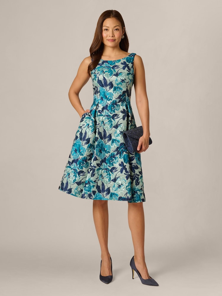 adrianna papell petite dresses Cocktail Dresses: Styles That Fit Just Right while the matching tie belt defines the waist Adrianna Papell Womens Floral Sheath