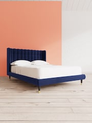 Swoon Easy Velvet Ink Blue Kipling Bed - Image 1 of 7
