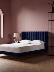 Swoon Easy Velvet Ink Blue Kipling Bed - Image 2 of 7