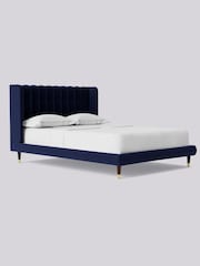 Swoon Easy Velvet Ink Blue Kipling Bed - Image 3 of 7