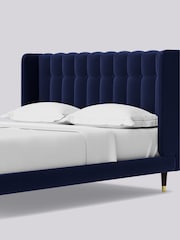 Swoon Easy Velvet Ink Blue Kipling Bed - Image 6 of 7