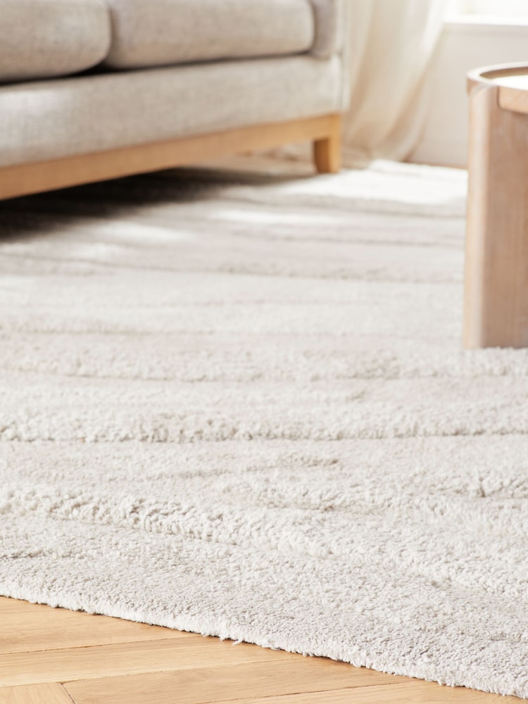 Natural Soft Waves High Low Shaggy Tufted Rug - Image 2 of 8