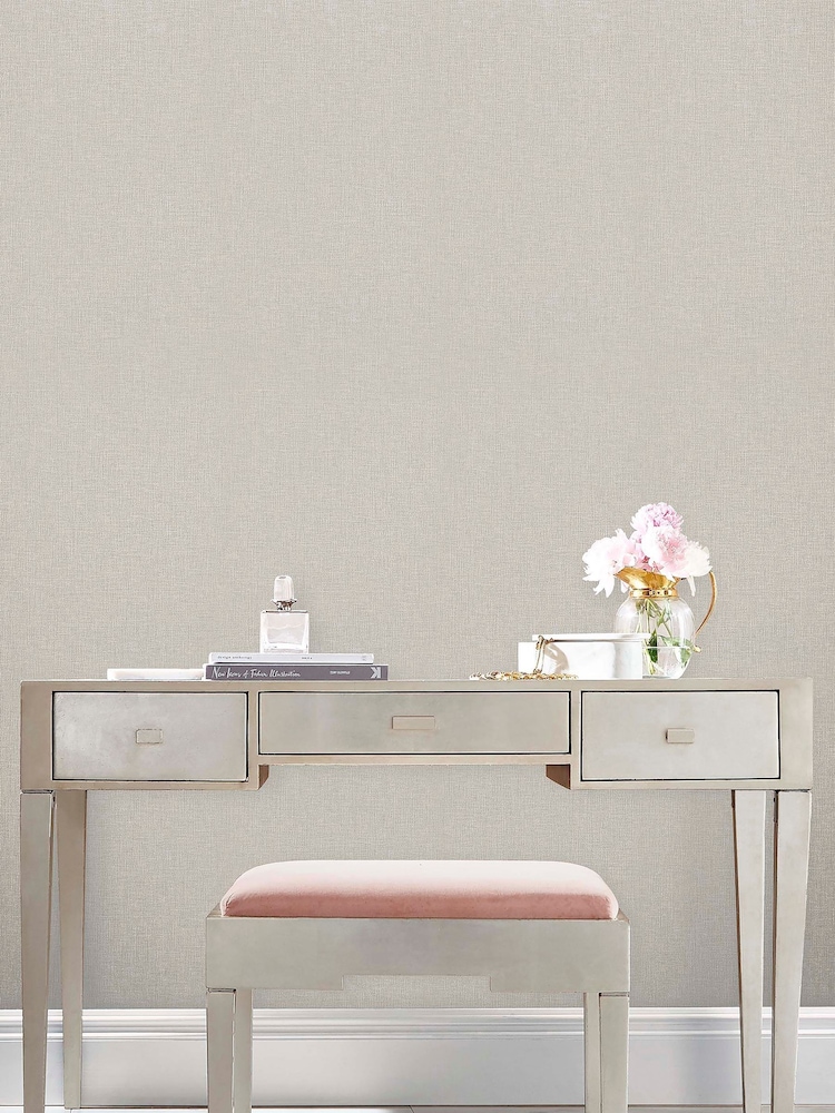Graham & Brown Cream Cambric 10M Wallpaper - Image 1 of 3