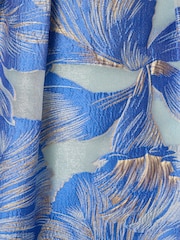 Adrianna Papell Blue Floral Organza Gown - Image 6 of 6